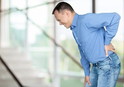 Middle age man with back pain